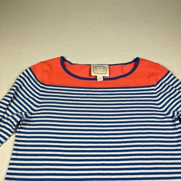 Sail to Sable Tunic Sweater Striped Long Sleeve Nautical Preppy Pullover XS - Picture 3 of 10